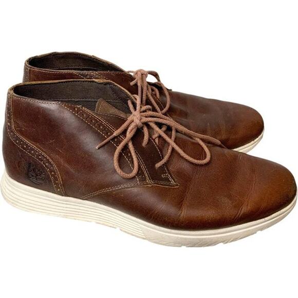 Timberland Brown Leather Men's Oxford Shoes Size 9 - Picture 1 of 9